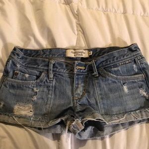 Light wash shorts